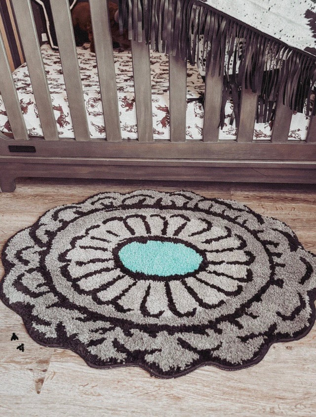 Turquoise Concho Rug