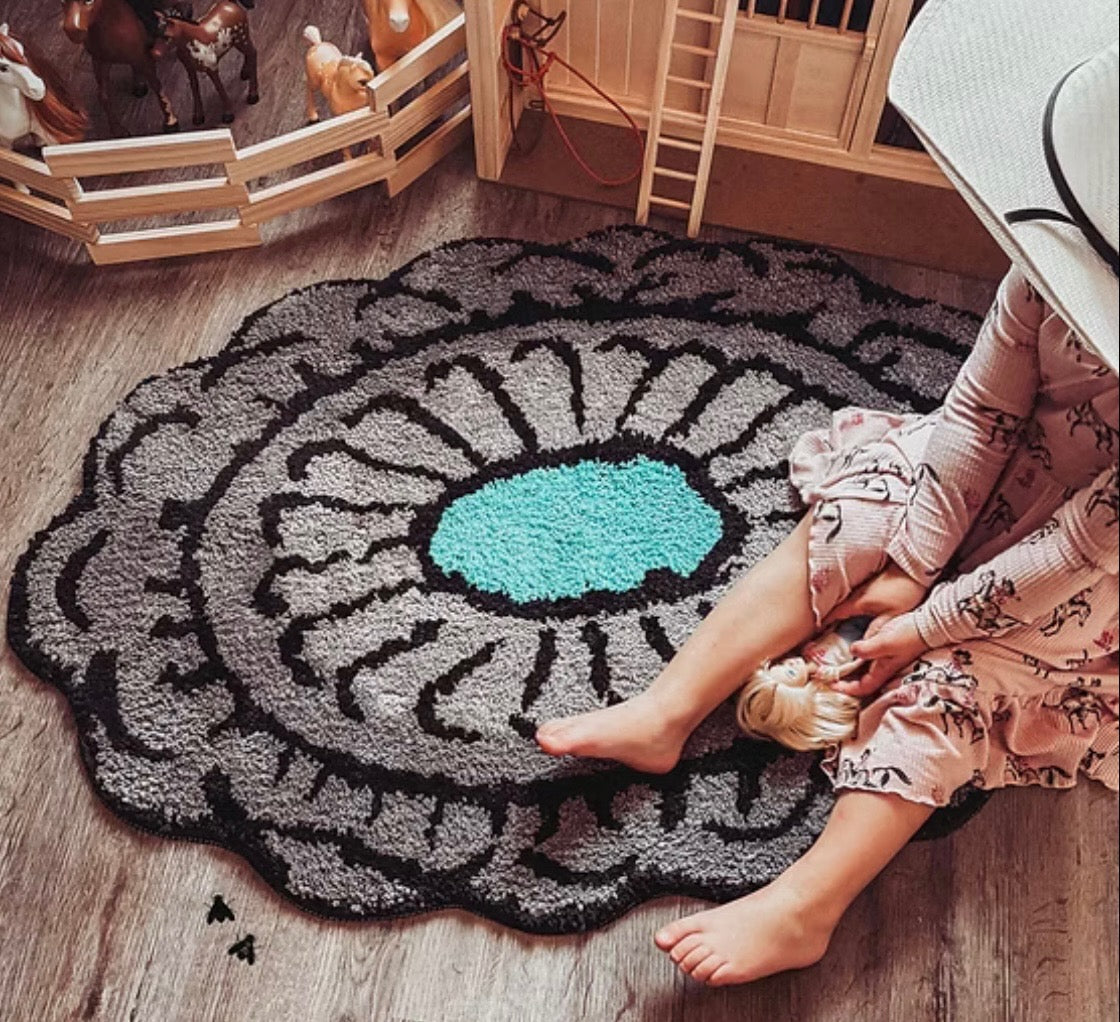 Turquoise Concho Rug